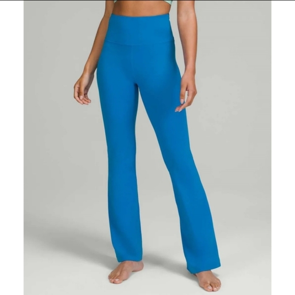 NEW Lululemon Groove Super-High-Rise Flared Pant Nulu - Blue - Picture 5 of 5